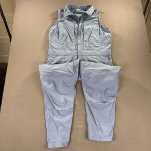 Duluth Trading Coveralls Mens 2XL Blue Sleeveless Jumpsuit Workwear Stretch